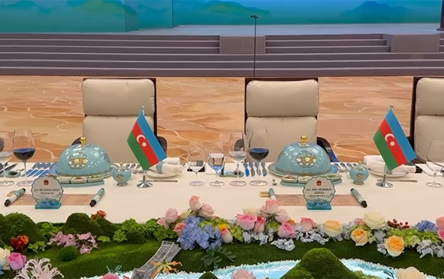 Prezidentlərin şərəfinə verilən ziyafətin menyusu – FOTO