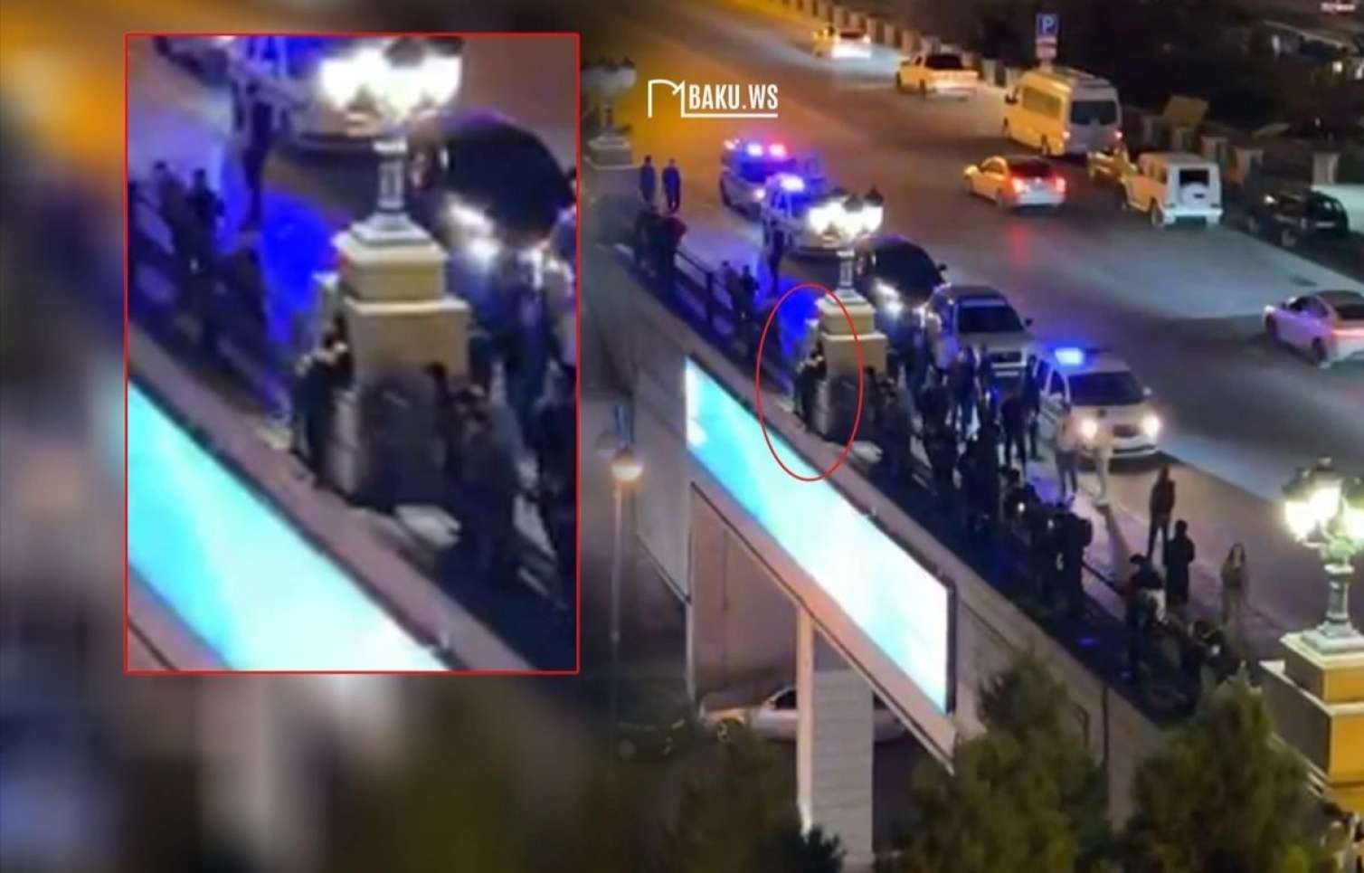 Bakıda intihar etmək istəyən şəxsi polislər fikrindən yayındırdı – VİDEO