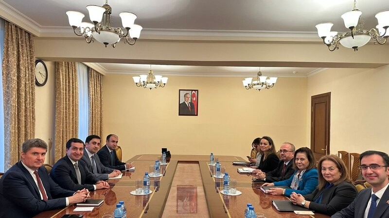 Türkiyəli nazir müavini Hikmət Hacıyev və Xələf Xələfovla görüşdü