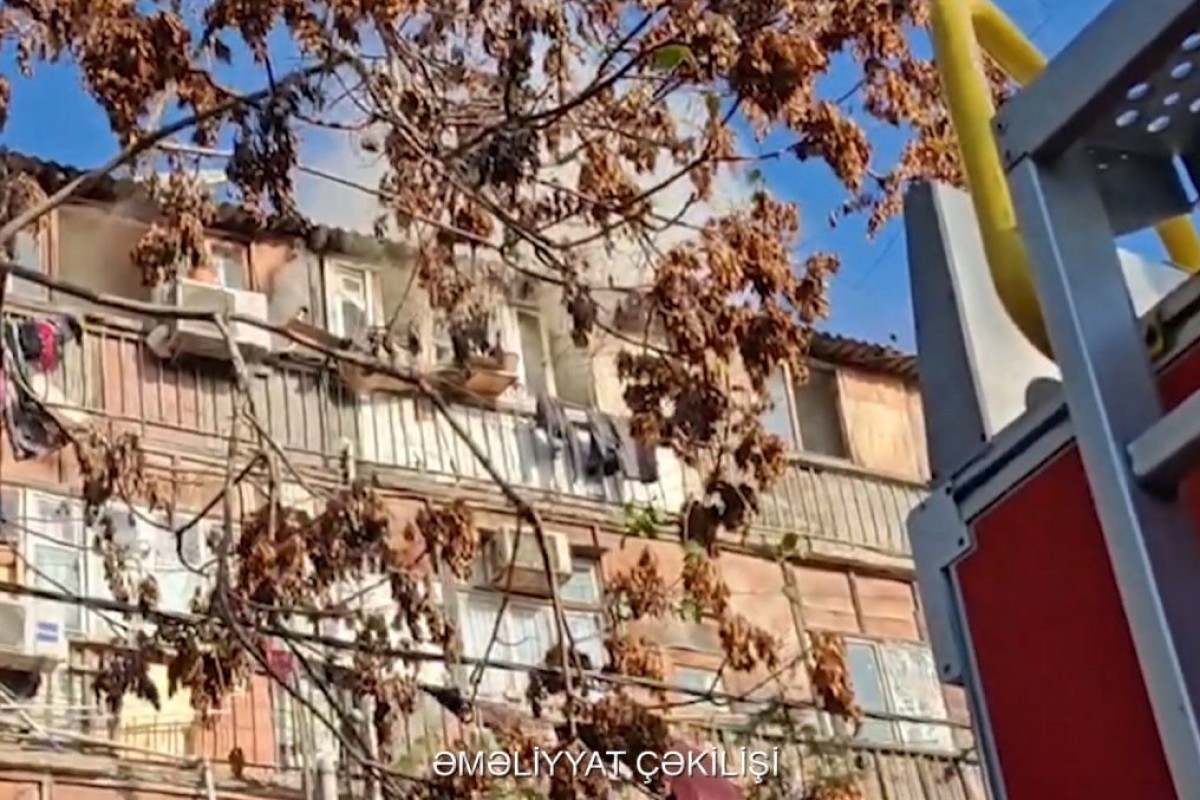 Bakıda yataqxanada yanğın: 3 nəfər… – VİDEO
