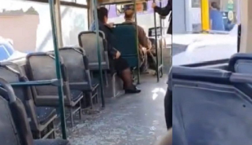 Bakıda sürücü avtobusu şüşələri qırıq vəziyyətdə idarə edib – RƏSMİ AÇIQLAMA