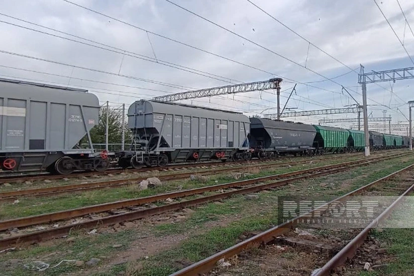 Rusiya taxılı ilə yüklənmiş qatar Azərbaycandan Ermənistana yola düşdü