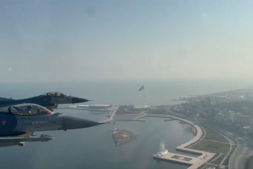 Bakı F-16-lardan belə görünür – VİDEO