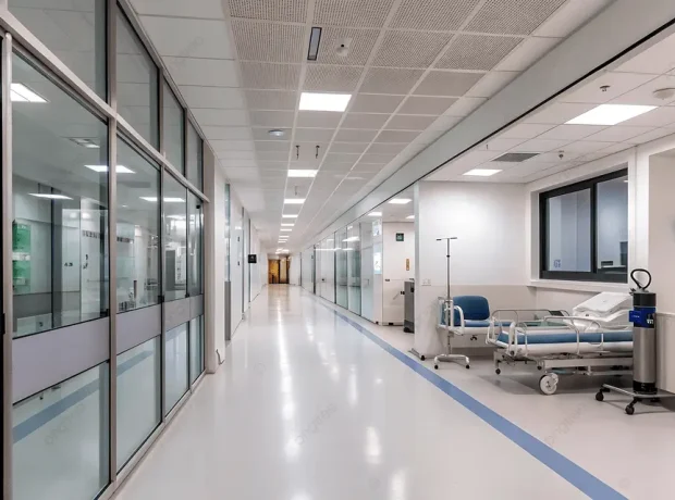 image-pngtree-a-spacious-and-modern-hospital-hallway-with-clean-glass-partitions-image_17907383